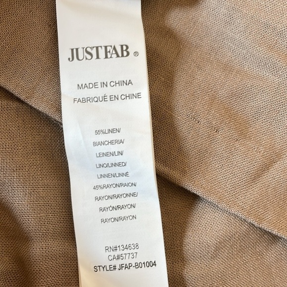 JUSTFAB Linen-Blend Paperbag Shorts Size XXL NWT - Picture 9 of 9